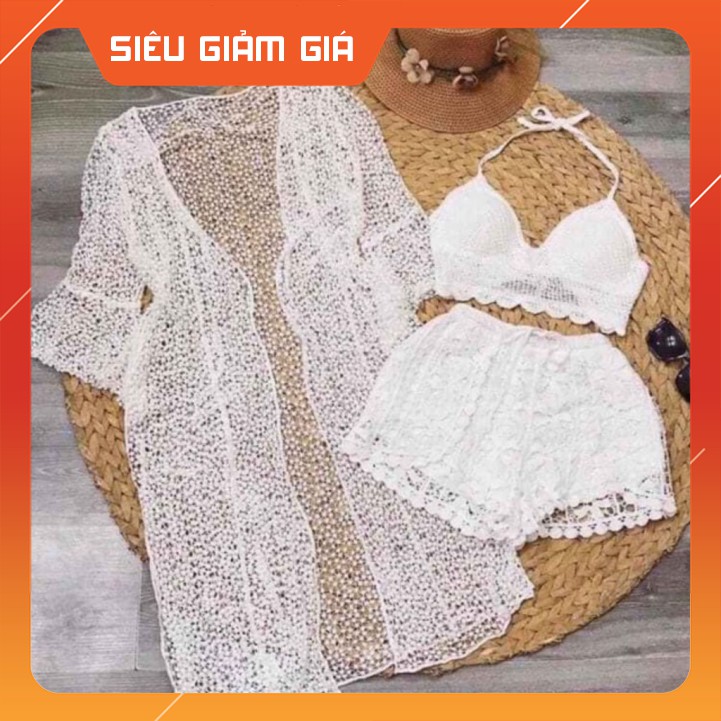 HOT Sét bikini ren 3 món siêu hot có đệm