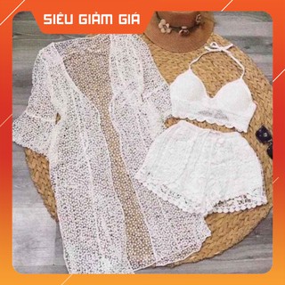 HOT Sét bikini ren 3 món siêu hot có đệm