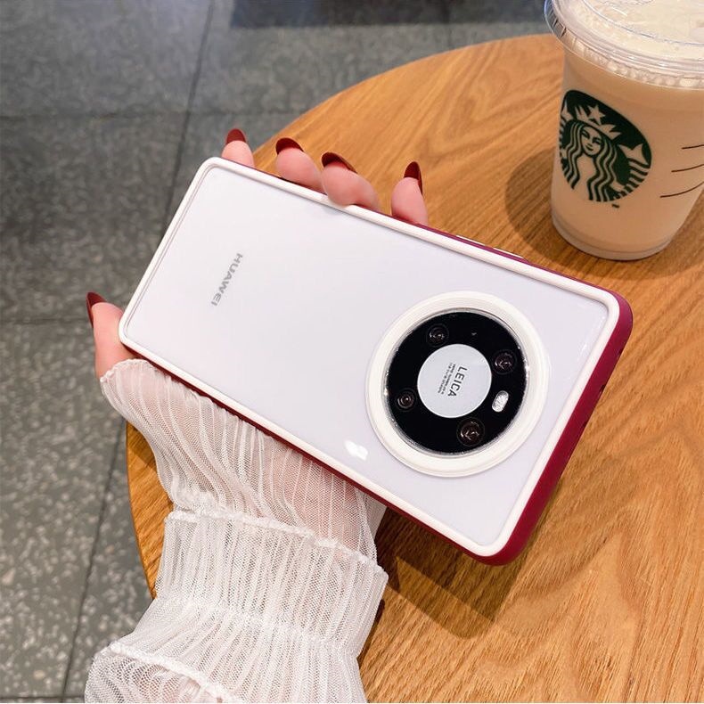 Ốp điện thoại khung màu tương phản bảo vệ toàn diện cho Huawei Mate30 4Pro Mate 40RS Porsche P30 P40 P50 Pro