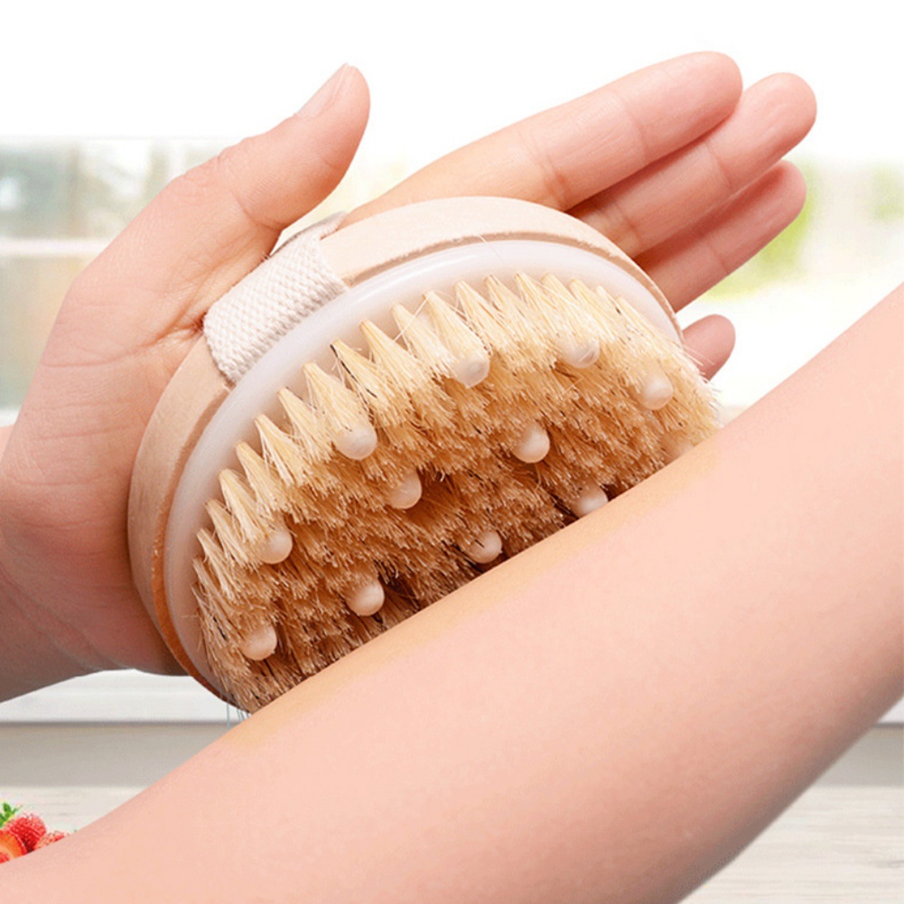 Bàn Chải Chà Lưng Tẩy Tế Bào Chết Bằng Gỗ Lông Mềm Tiện Dụng Cho Người Lớn
