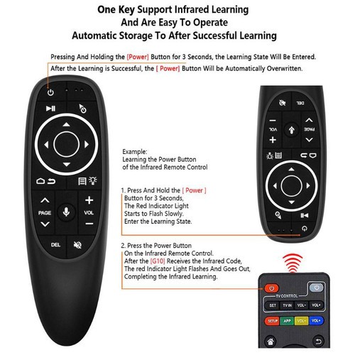 Chuột Bay Điều Khiển Giọng Nói G10S Pro Air Mouse Remote Voice G10 Pro - G10S Pro - Tương thích Mibox 4K, Mibox S, KM2