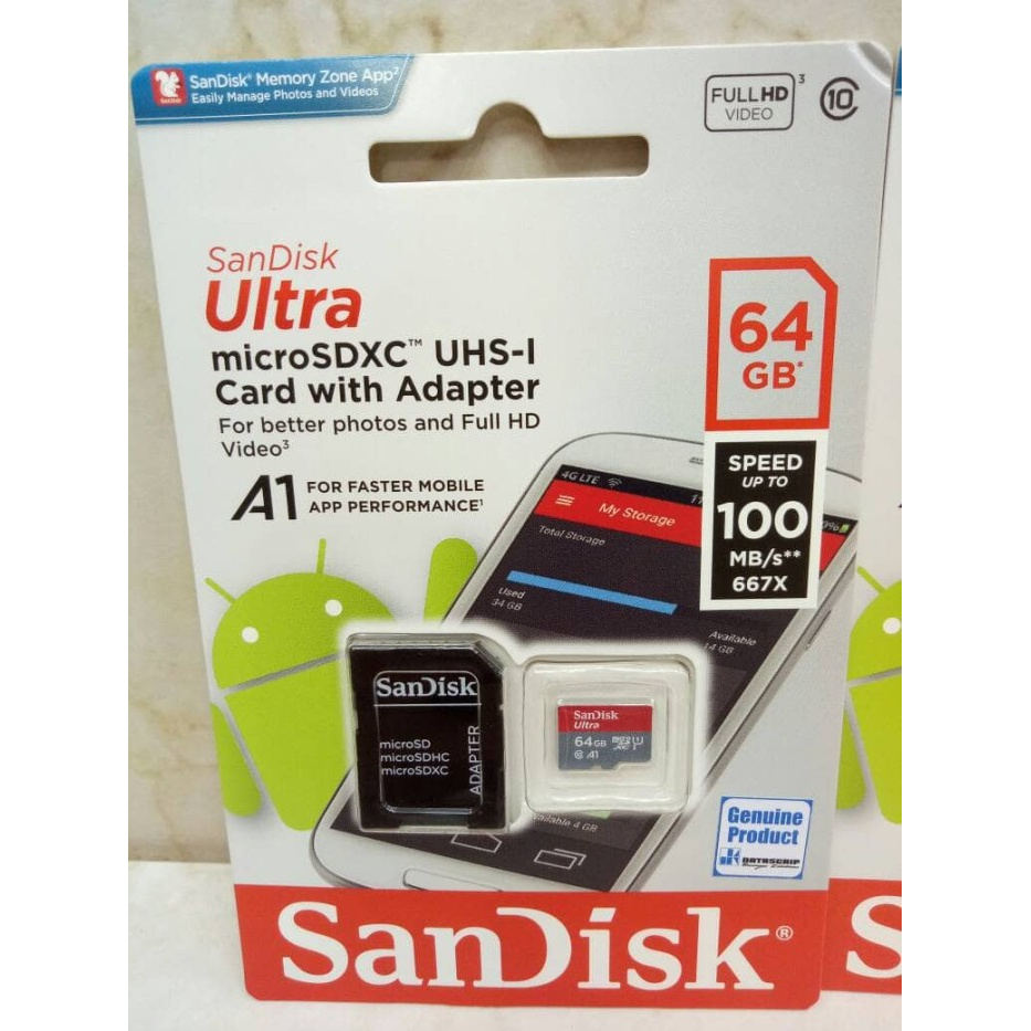Thẻ Nhớ Sandisk Ultra Speed 100mb / S Class 10 64gb | BigBuy360 - bigbuy360.vn