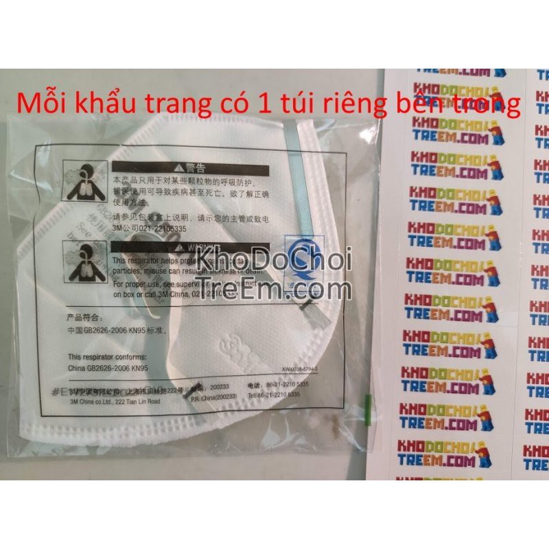 Hộp khẩu trang 3M 9501VT 25 cái KN95 lọc hơn 95% bụi siêu mịn PM2.5 có van thở chính hãng hơn 3M 9001V chỉ lọc được 90% | BigBuy360 - bigbuy360.vn