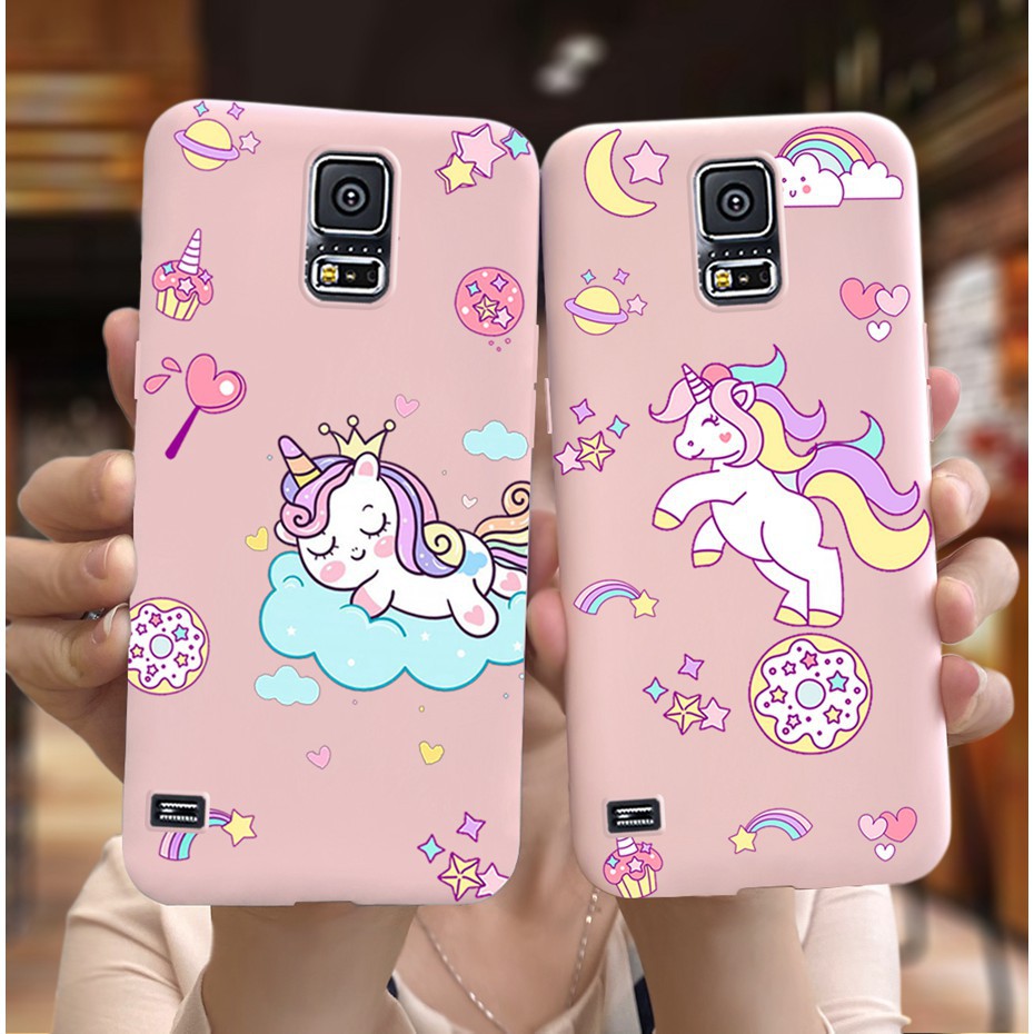 Ốp lưng Silicone hoạt hình cho Samsung Galaxy S5 / S10 / S10E / S10 Plus / S10 Lite