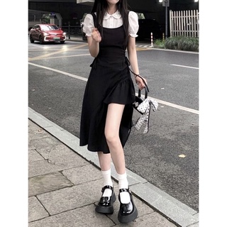 (Sẵn sz S L,XL) Đầm vạt chéo phong cách Ulzzang (Kèm ảnh thật)