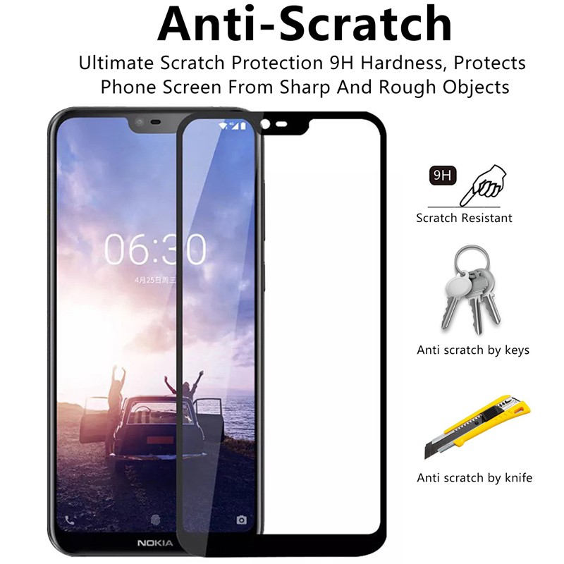 Nokia 4.2 2.1 3.1 5.1 6.1 7.1 8.1 Plus 2 3 5 6 7 8 9 2018 Full Màn kính cường lực Tempered Glass Screen Protector Film