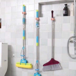 Móc dán tường giữ cây lau nhà / treo chổi chịu lực tốt không thấm nước