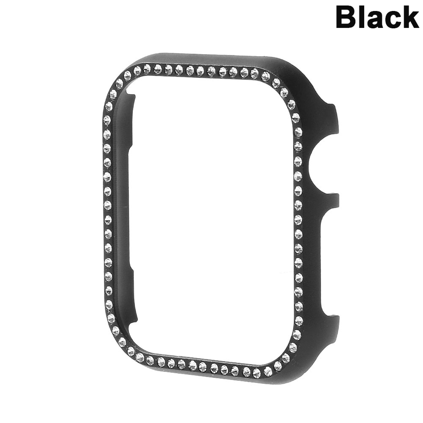 Vỏ bọc bảo vệ bằng nhôm đính cườm cho mặt đồng hồ Apple Watch Series 4 3 2 1 iWatch 38mm 44mm 40mm 42mm