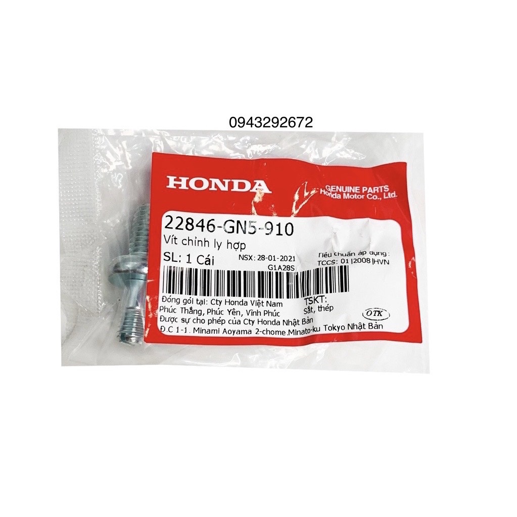 Vít Chỉnh Ly Hợp Côn Dream, Wave, Future 1Honda ( 22846GN5910 )