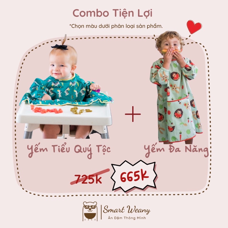 Combo Yếm TIỂU QUÝ TỘC &amp; Yếm Đa Năng [Tidy Tot UK]