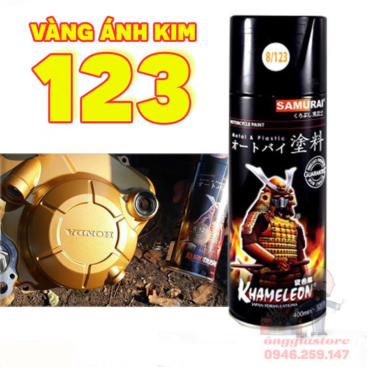 Sơn Samurai màu vàng đồng ánh kim 123 cực sang