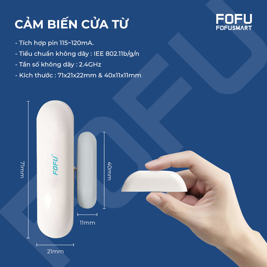 Cảm biến cửa không dây wifi 2.4G báo động chống trộm, bảo mật, hỗ trợ IOS và Android, bảo hành 2 năm