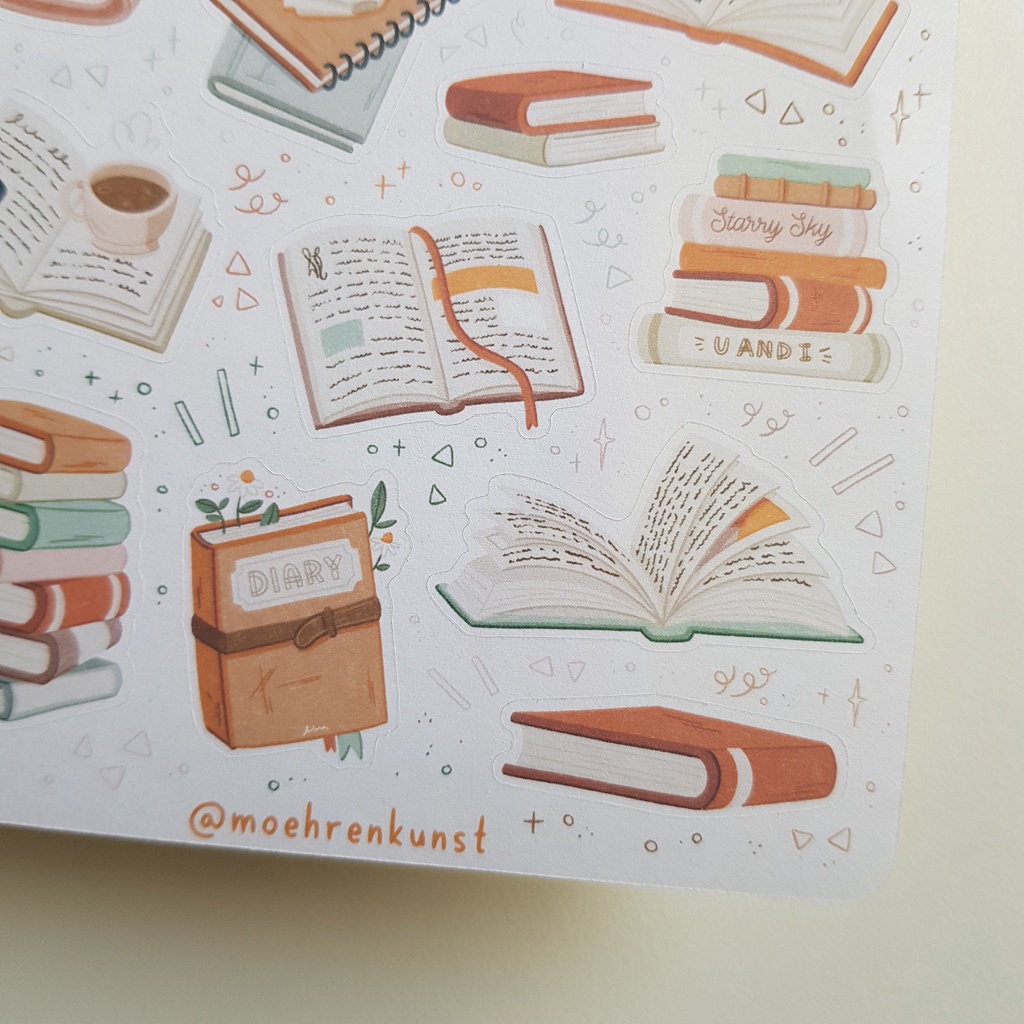 Sticker Sheet Reading  - Chuyên dán sổ | Bullet Journal Stickers, Reading Sticker, Book Stickers, Journal Stickers