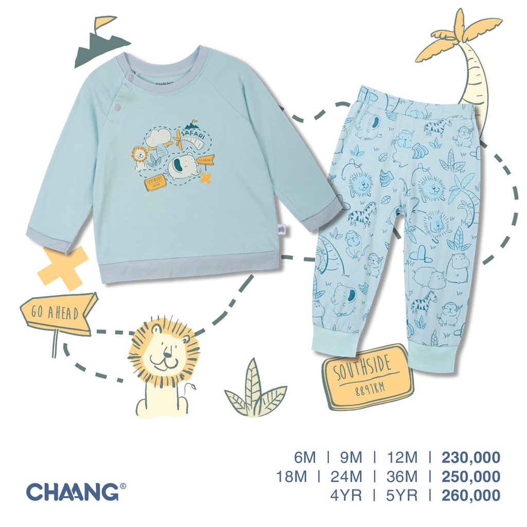 CHAANG SS2021D15 BỘ DÀI CÚC VAI JUNGLE BÉ TRAI