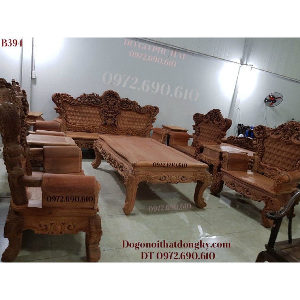 Bộ bàn ghế hoàng gia đẹp quí phái dành cho nhà giàu B394