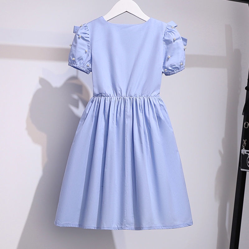 Đầm Tay Ngắn Thiết Kế Mỏng Phong Cách Thời Trang Mới 2022 Dành Cho Bé Gái