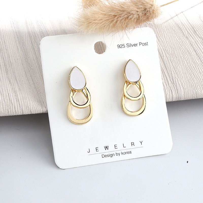 Khuyên Tai Kiểu Dáng Hình Học Phong Cách Nhật Hàn Cá Tính