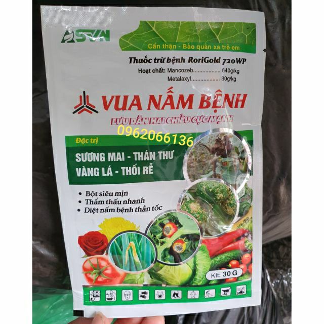 Vua nấm bệnh có chưa hoạt chất Mancozeb và Metalaxyl đặc trị SƯƠNG MAI - THÁN THƯ - VÀNG LÁ - THỐI RỄ