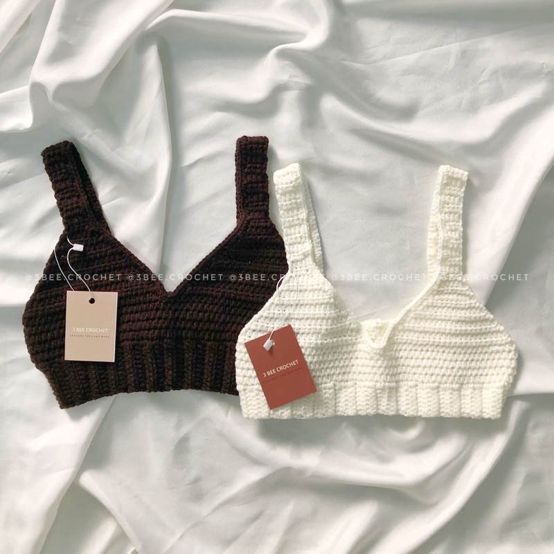 Áo len 2 dây dáng bra