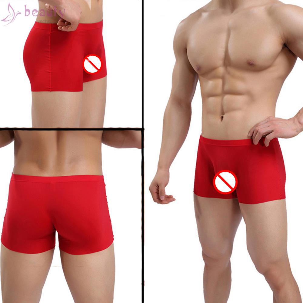 Quần Lót Lụa Lạnh Mềm Không Đường May Thoải Mái 2018