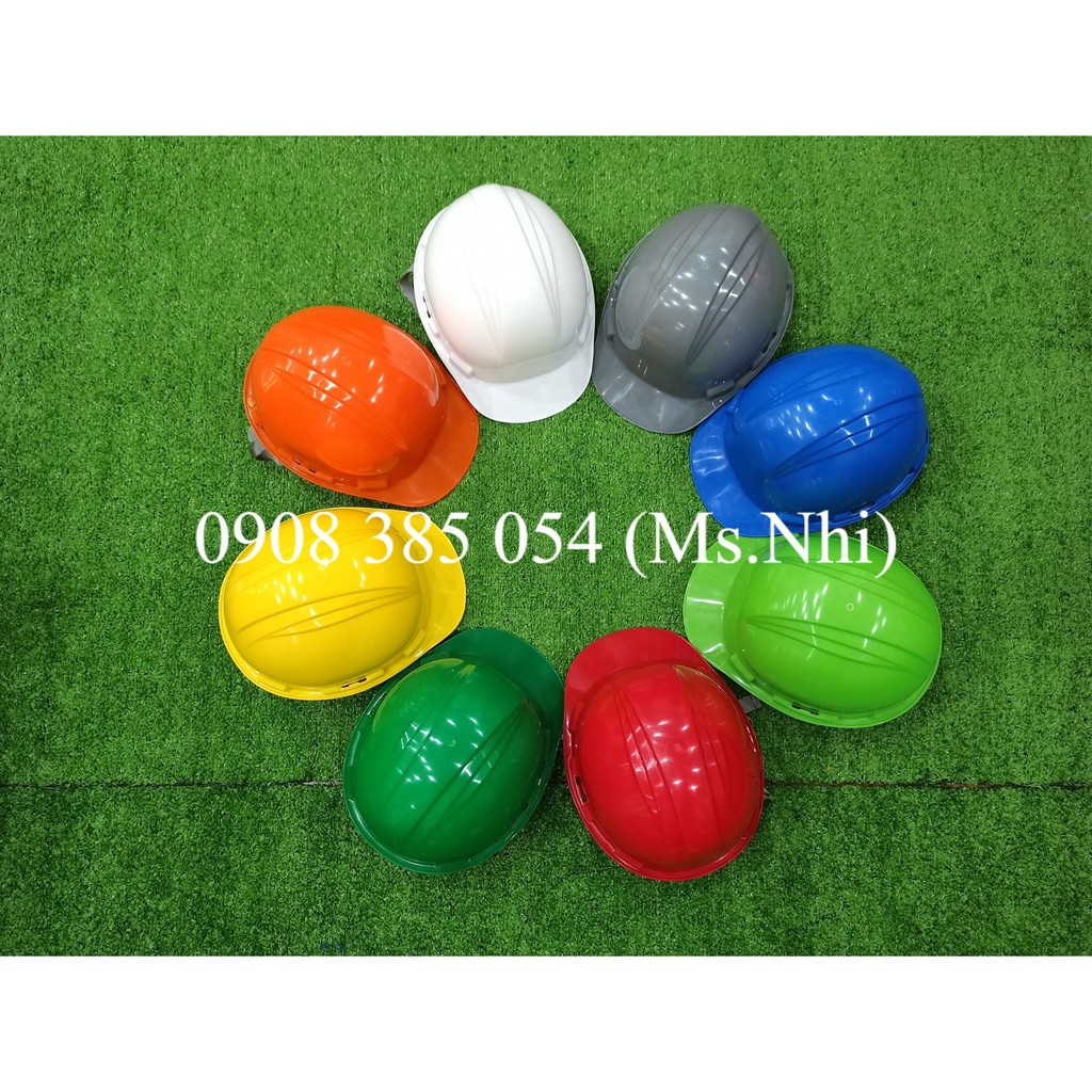 Mũ Bảo Hộ Lao Động Kiểu North nhựa HDPE đuôi cài bảo vệ đầu tối đa- 8 màu lựa chọn- Hình thật