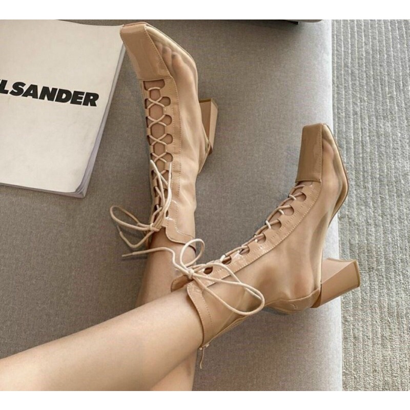 FREESHIP BỐT NỮ LỠ PHỐI LƯỚI BUỘC DÂY CAO CẤP FULLBOX MÃ 1583 | BigBuy360 - bigbuy360.vn