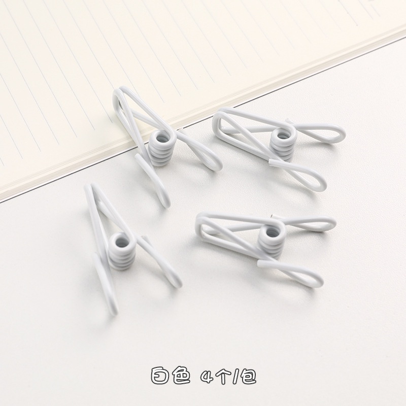 Set 2 Kẹp Kim Loại Phơi Quần Áo Đa Năng Chống Gió Màu Kẹo Ngọt