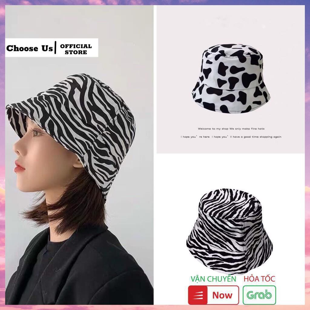 Mũ bucket vành rộng Choose Us CM001 Bò Sữa, nón tai bèo Choose Us CM001 Unisex