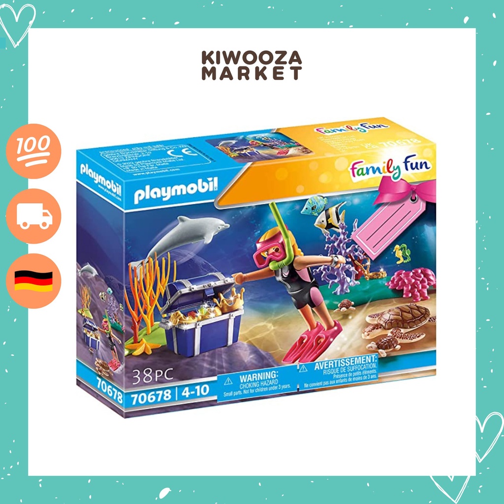 Bô quà tặng đồ chơi mô hình PLAYMOBIL cao cấp xuất xứ Đức chủ đề Thợ lặn kho báu 70678