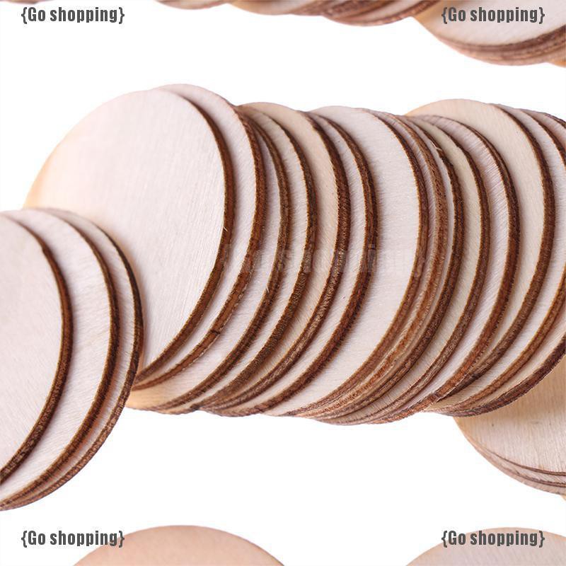 Set 50 khuôn cắt hình tròn bằng gỗ dùng vẽ hoặc trang trí tiệc