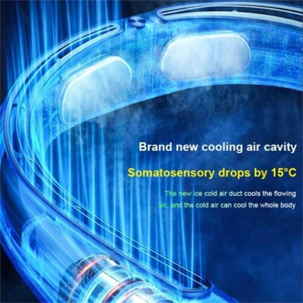 LANFY Quạt Làm Mát Đeo Cổ Không Cánh Sạc Cổng USB Dùng Khi Chơi Thể Thao Ngoài Trời