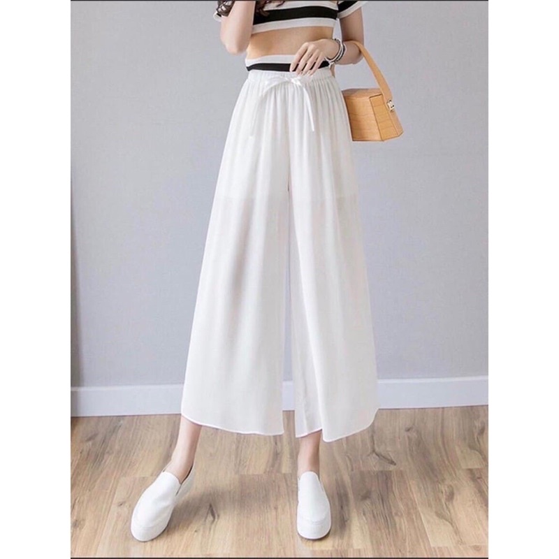 Quần ống rộng voan ❤️quần cullotes❤️ chất voan 2 lớp về đủ 3 màu THOITRANG1989
