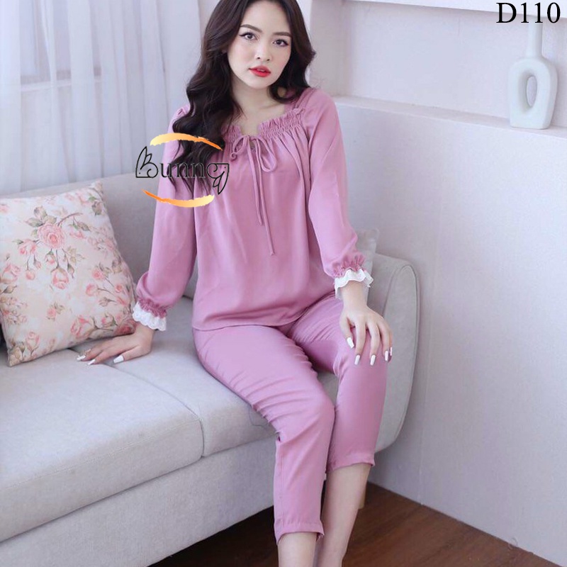 QUẦN ÁO BỘ NỮ MẶC NHÀ, ĐỒ BỘ CHẤT LIỆU LỤA SATIN CAO CẤP MỀM, TAY DÀI
