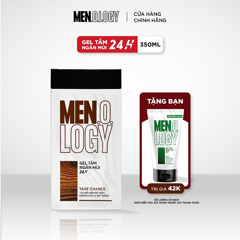 Gel Tắm Ngăn Mùi 24h MEN.O.LOGY Take Chance 350ml