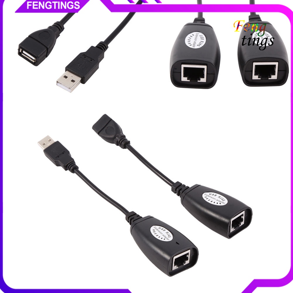 Bộ Cáp Mở Rộng Usb Male Female Sang Cat5 Cat6 Rj45 Lan