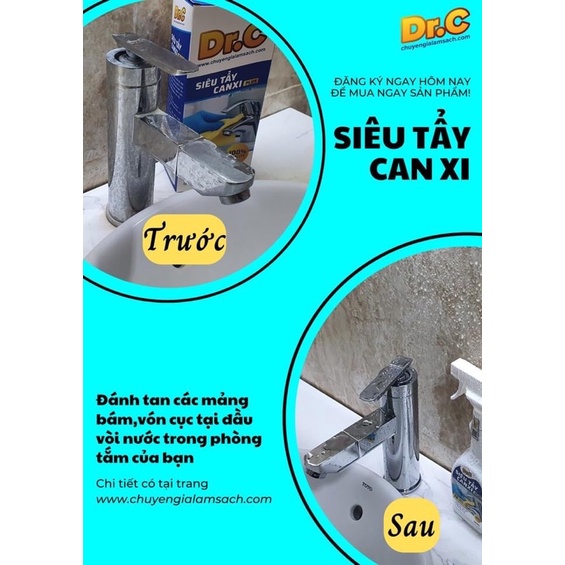 DRC Tẩy kính tẩy chậu rửa mặt  tẩy chậu rửa bát  tẩy inox sen vòi