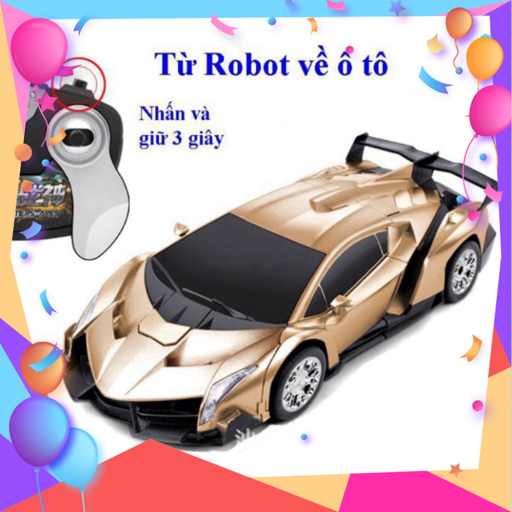 [Xả Kho] 💥[FREESHIP+ CÓ VIDEO]💥Ô tô biến hình thành Robot Transformers - Xe điều khiển từ xa loại to Siêu Hiện Đại Cho