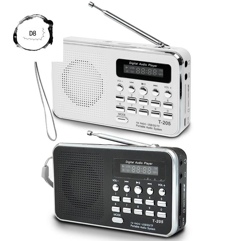 Portable Mini Am Fm Radio Stereo Speaker Support Sd/Tf Card With Usb(White)