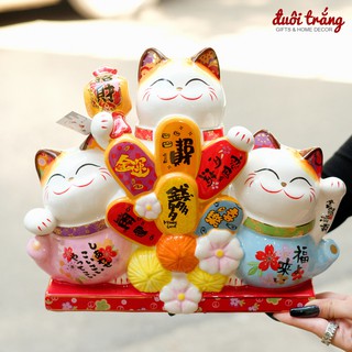 Ba Mèo Thần tài Jinshi "Tam Bảo Cát Tường" 26cm