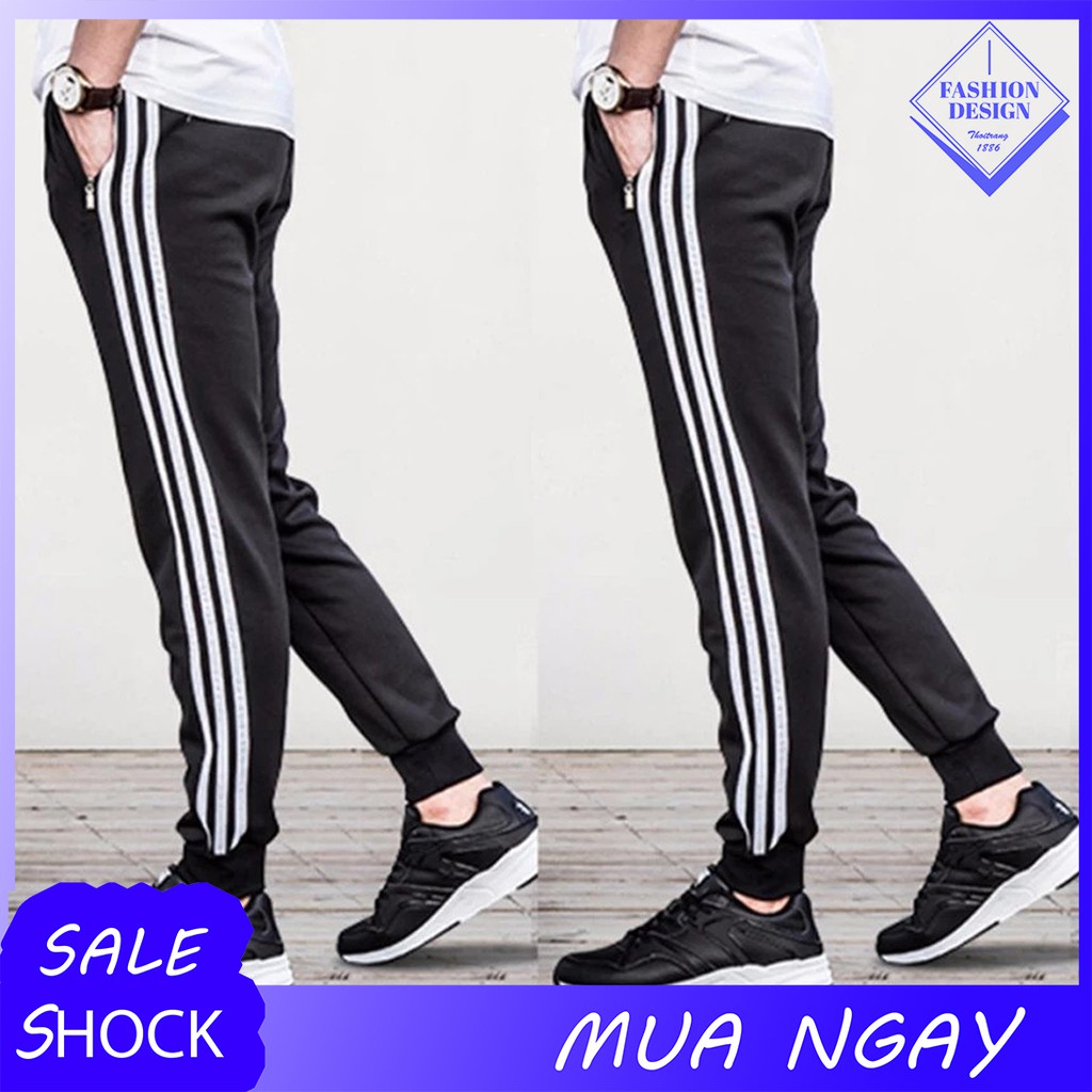 Quần jogger nam 3 Sọc full size, Quần Thể Thao nam 3 Sọc