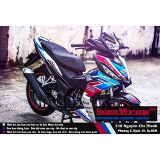 Tem chế Winner 150 HRC Xanh-Xám-Đỏ [170711]