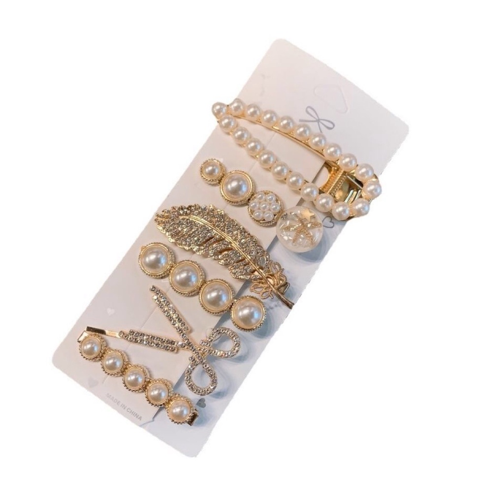 Bộ Kẹp Tóc Kim Loại Hình Gấu Dễ Thương Dành Cho Nữ