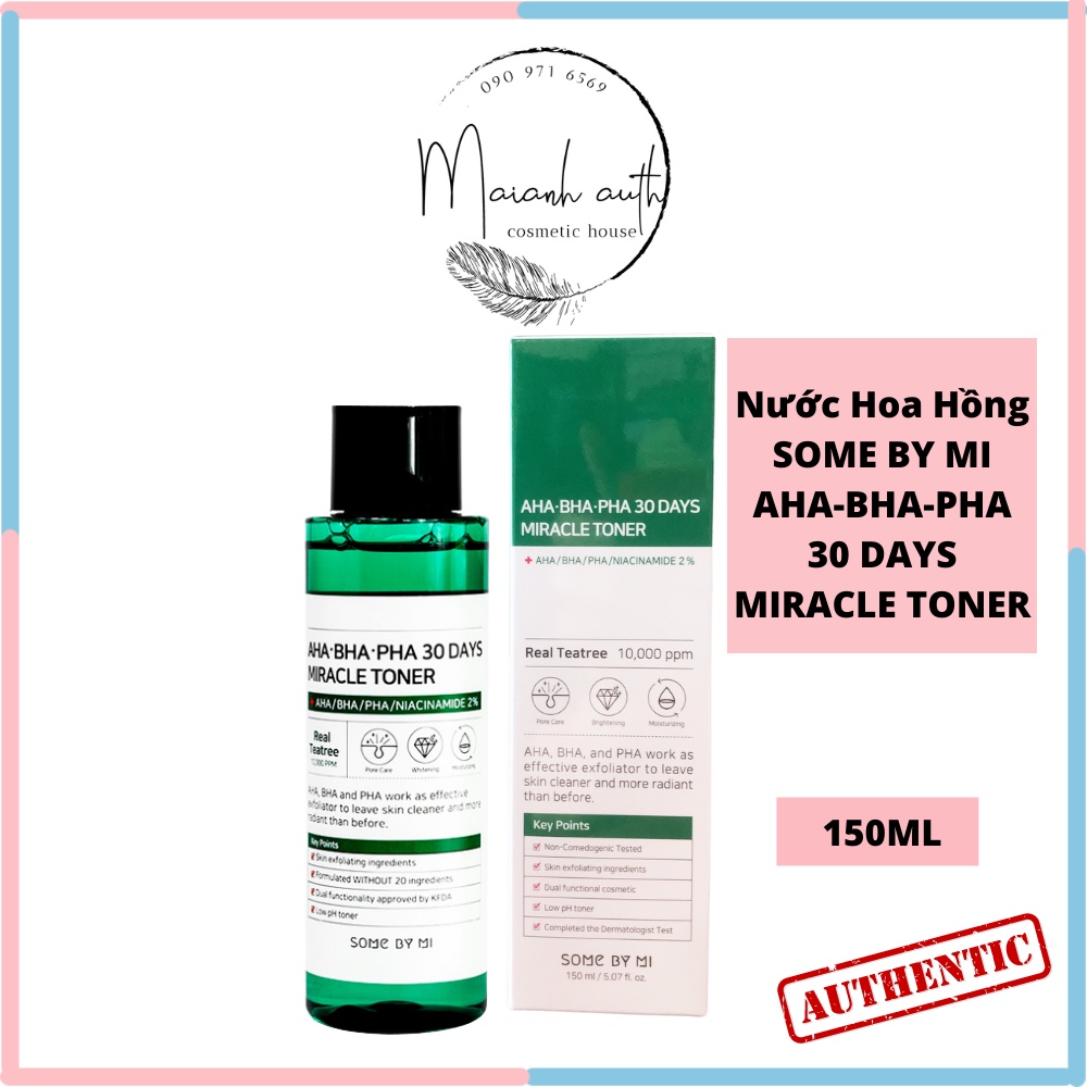 Nước Hoa Hồng SOME BY MI AHA-BHA-PHA 30 Days Miracle Toner 150ml