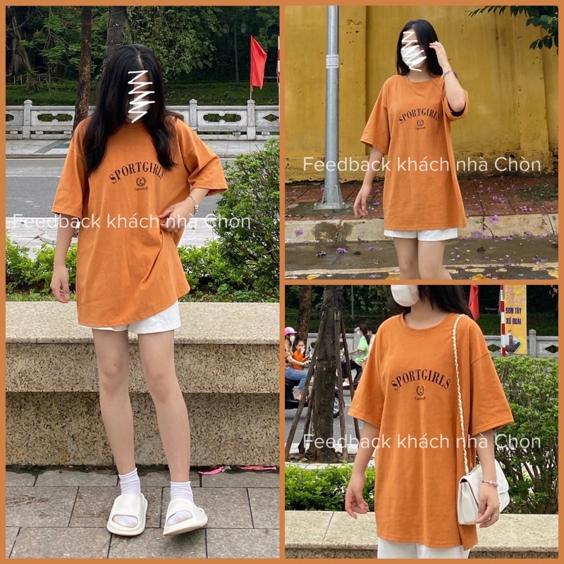 Áo thun 3158 MÀU CAM VÀNG hàng loại 1 chất dày dặn Cotton Unisex CHÒN CLOTHING