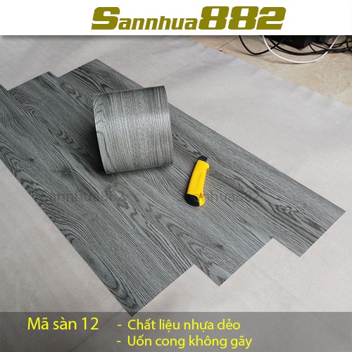 Miếng dán nền giả gỗ sẵn keo tự dính nhựa nguyên xinh hàng loại1 chống trơn chống xước mã 20