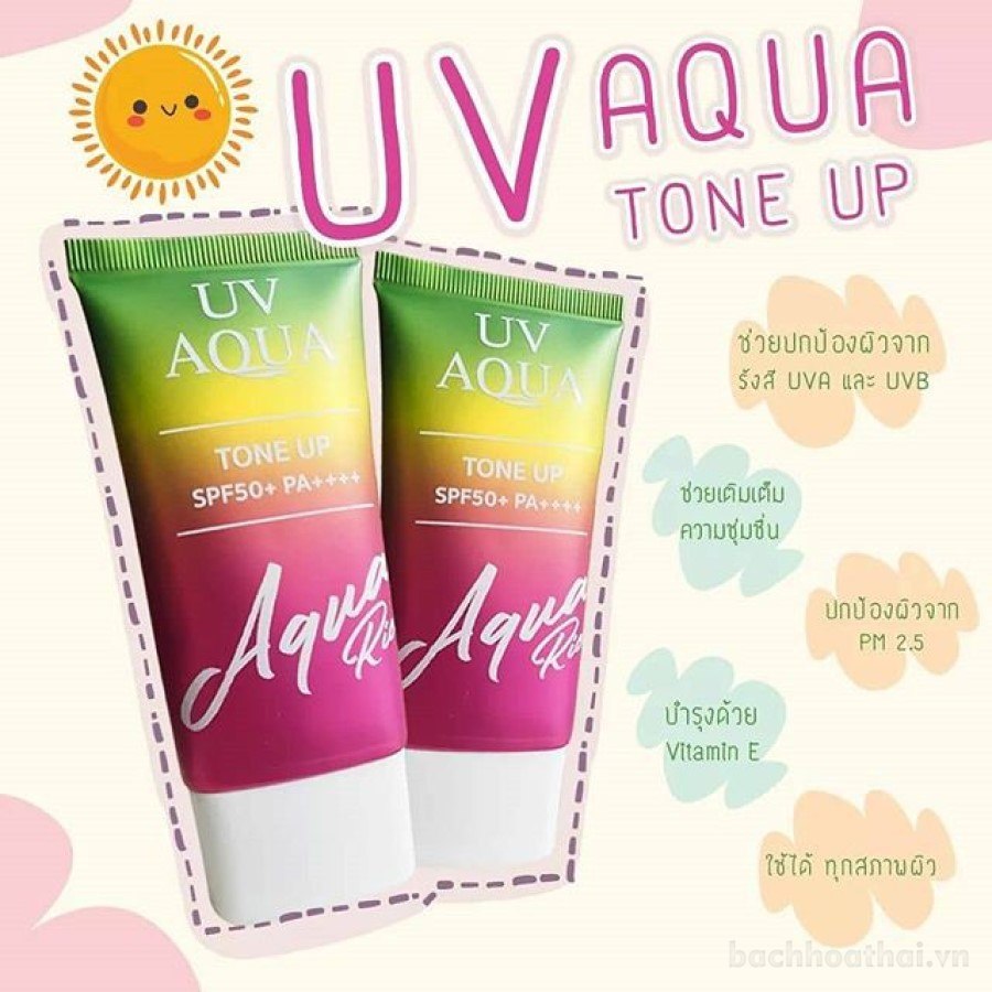 Kem chốnǥ nắng nâng tone UV Aqua Tone UP SPF50 + PA ++++ Thái Lan