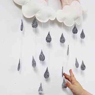 Decoration Cute Accessories Gifts Nursery Props Cloud Raindrop Mobile Hanging Pendant Toy