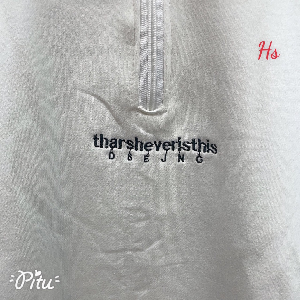 Áo sweater nỉ trắng, áo sweater lông thêu chữ Tharsheveristhis mã 593 | BigBuy360 - bigbuy360.vn