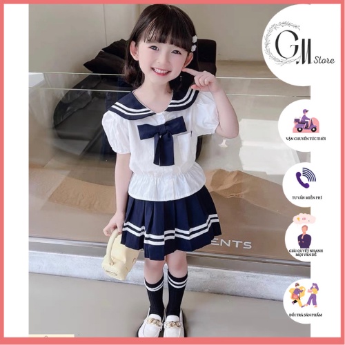 Set bộ đồ đi học cho bé gái
