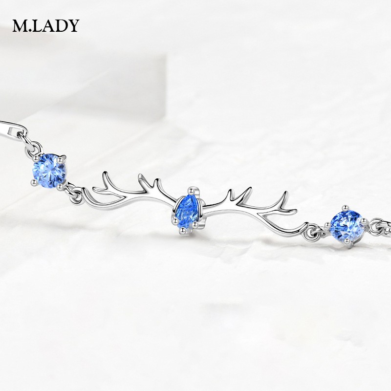 Lắc Tay Bạc Nữ-YiLu Sừng Hươu   - Vòng Tay Bạc Sterling M.Lady Jewelry